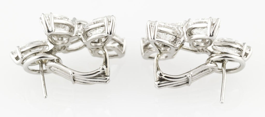 harry winston diamond cluster earrings