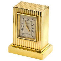 Cartier Yellow Gold Retro Desk Clock