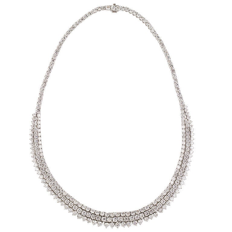 Garrard Impressive 35 Carat Diamond Platinum Necklace