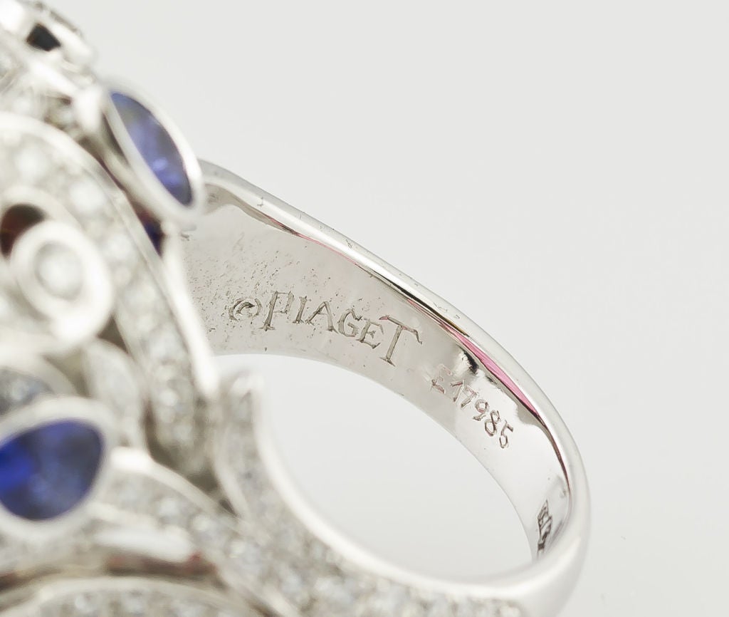 Women's PIAGET Limelight Tourmaline Sapphire Diamond Cocktail Ring