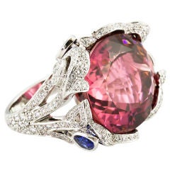 PIAGET Limelight Tourmaline Sapphire Diamond Cocktail Ring