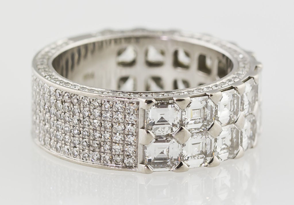 chopard ice cube ring on hand