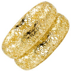 Tiffany & Co. Paloma Picasso Pair Of Marrakesh Gold Bangles