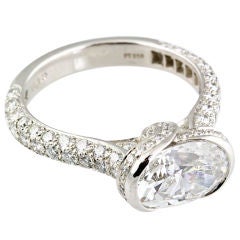 Used HARRY WINSTON Megumi 2.02cts F VS1 Oval Diamond Engagement Ring