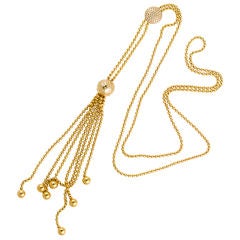 Cartier Draperie Adjustable Diamond & Gold Necklace