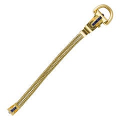 OSTERTAG French Retro Gold Sapphire  Watch Bracelet