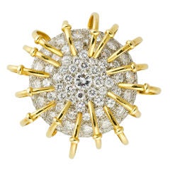 TIFFANY & CO. SCHLUMBERGER Diamond and Gold Apollo Brooch