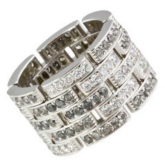 CARTIER Diamond Maillon Panthere 5 Row White Gold Band