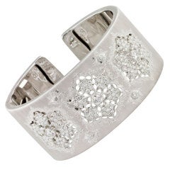 BUCCELLATI Diamant-Weißgold-Armband mit breiter Manschette