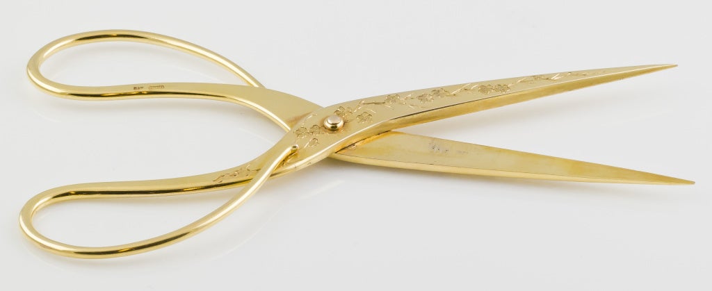 Art Nouveau ART NOUVEAU Solid Gold Scissors