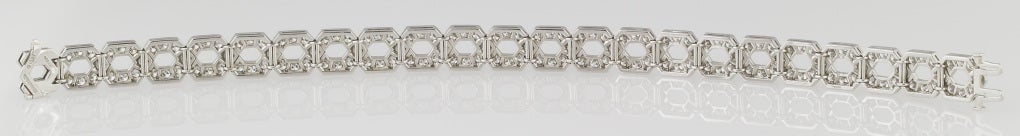 TIFFANY & CO. Impressive Platinum Diamond Link Bracelet 1