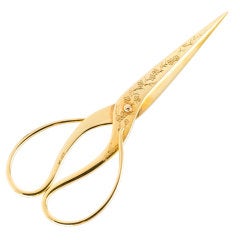 Antique ART NOUVEAU Solid Gold Scissors