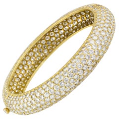 Van Cleef & Arpels Pave Diamond Bangle Bracelet