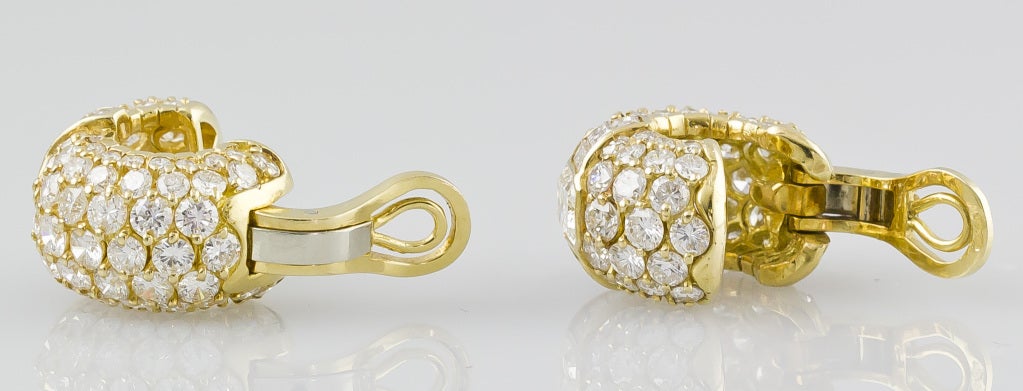 Women's BULGARI Important Diamond Gold Earrings