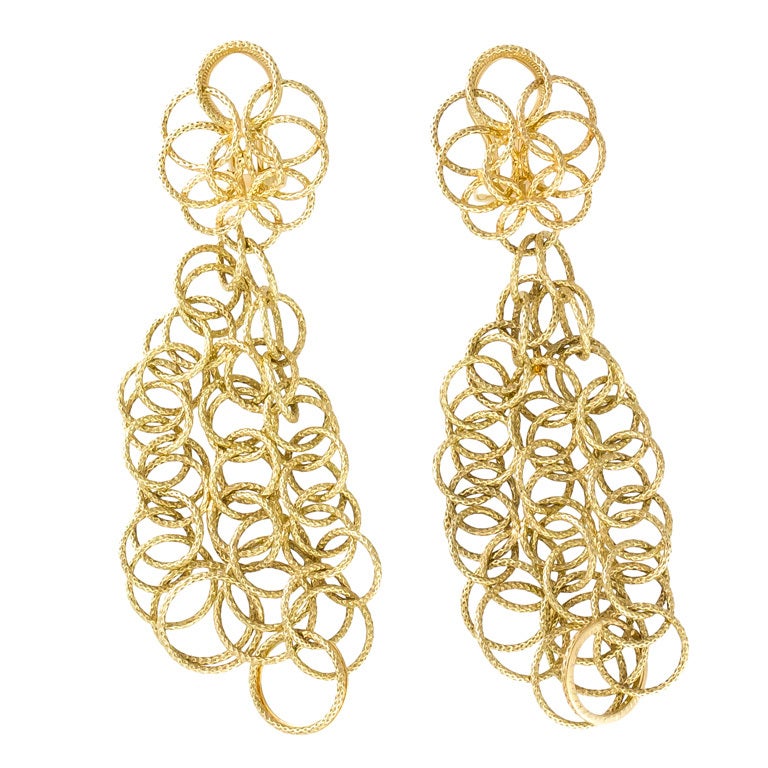 BUCCELLATI Honolulu Gold Chandelier Earrings