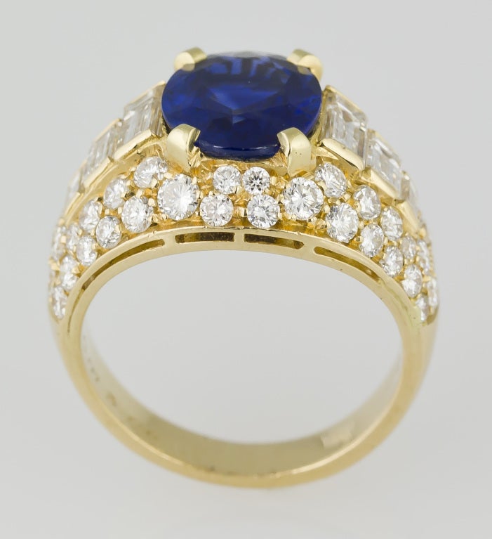 Women's BULGARI TROMBINO Sapphire Diamond Gold Ring