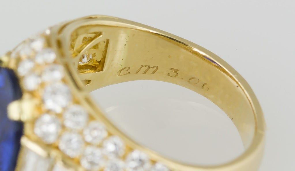 BULGARI TROMBINO Sapphire Diamond Gold Ring 1