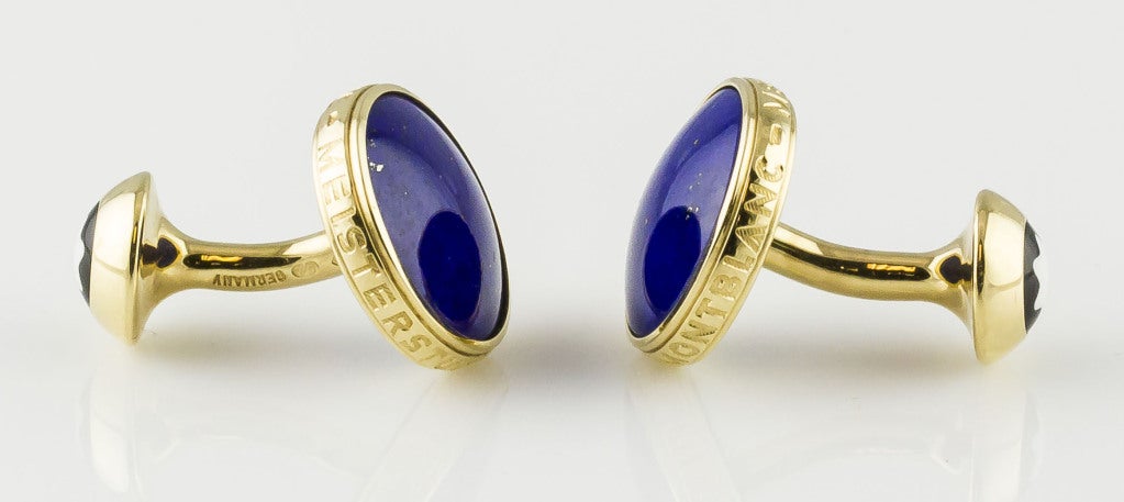 montblanc elegance lapis lazuli cufflinks