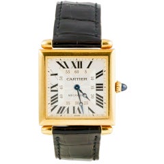 CARTIER Yellow Gold Tank Obus Privee Collection Wristwatch