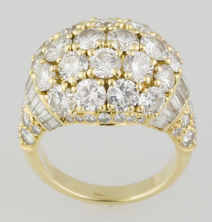 CARTIER Diamond Gold Dome Ring 1