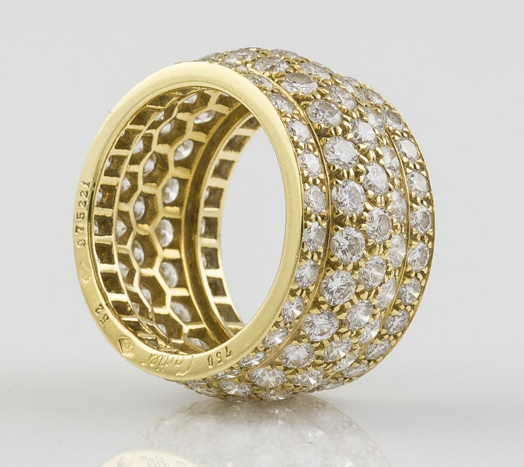 Impressive 18K yellow gold and diamond band/ring formerly known as the 