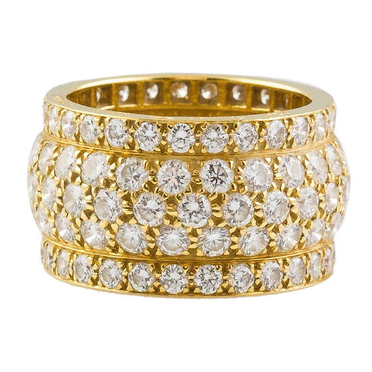 Cartier Diamond and Gold Band at 1stdibs