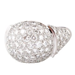 CARTIER Diamond White Gold Dome Ring