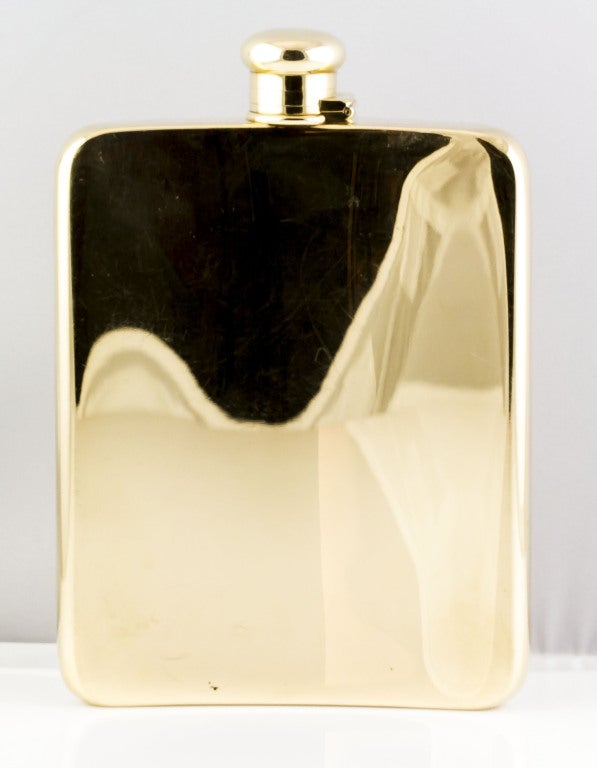 solid gold hip flask