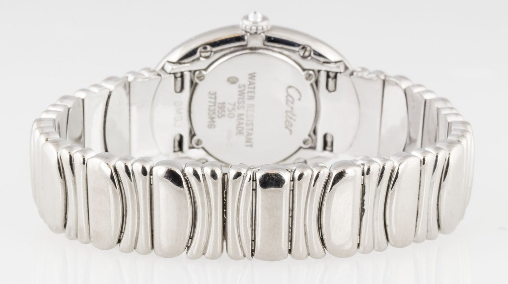 Women's CARTIER Lady's White Gold and Diamond Baignoire Wristwatch