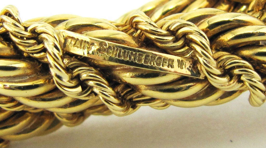 TIFFANY SCHLUMBERGER 18K Gold Double Rope Diamond Bracelet 2