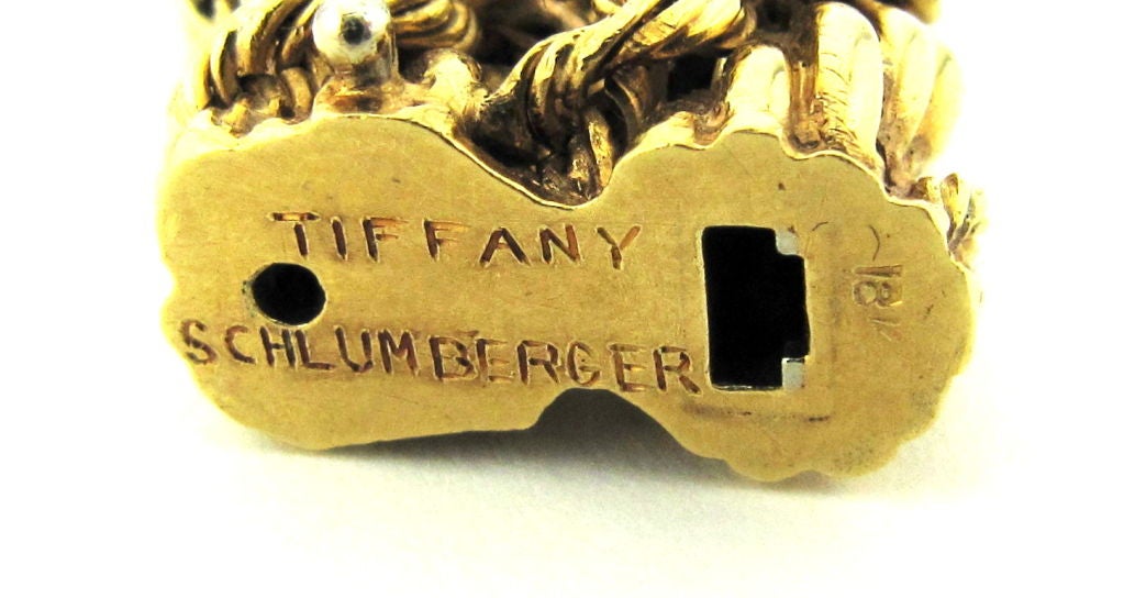 TIFFANY SCHLUMBERGER 18K Gold Double Rope Diamond Bracelet 3