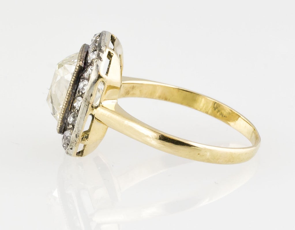 Victorian ANTIQUE VICTORIAN Diamond Platinum & Gold Ring