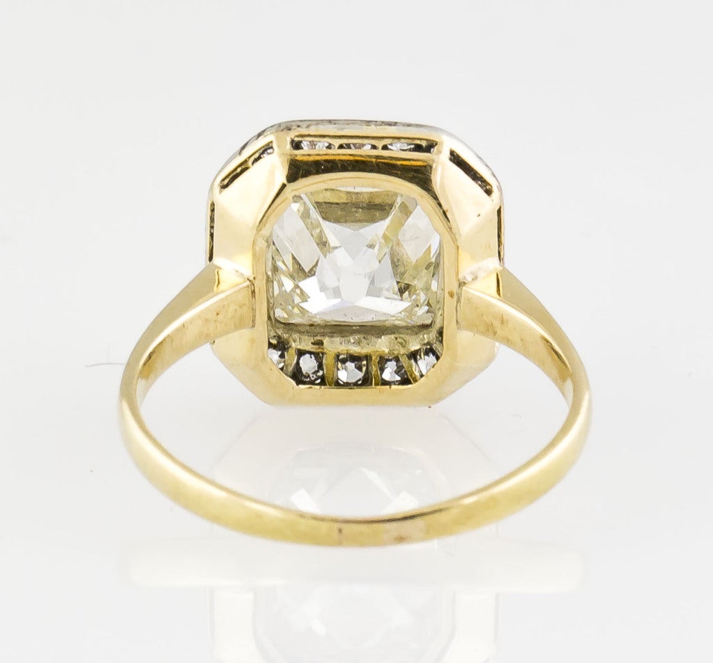 Women's ANTIQUE VICTORIAN Diamond Platinum & Gold Ring