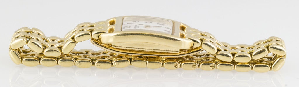 Contemporary Hermes Lady's Yellow Gold Cape Cod Bracelet Watch