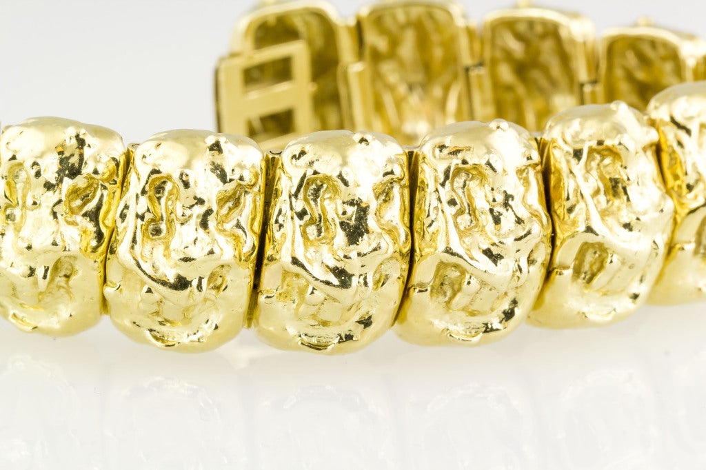Women's DAVID WEBB Gold Nugget Link Bracelet