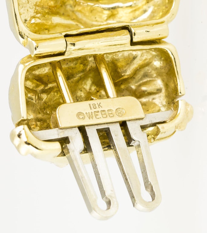 DAVID WEBB Gold Nugget Link Bracelet 1