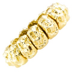 DAVID WEBB Gold Nugget Link Bracelet