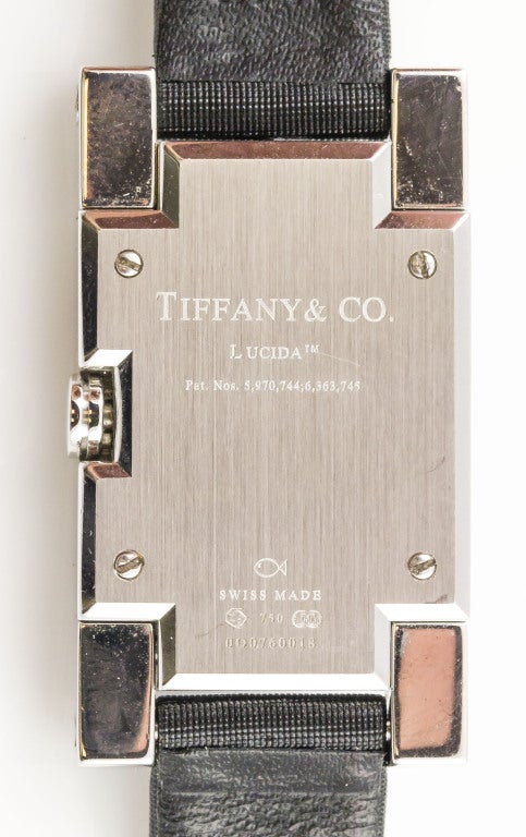 Tiffany & Co. Lucida-Quarz-Armbanduhr aus Weißgold mit Diamanten Damen im Angebot