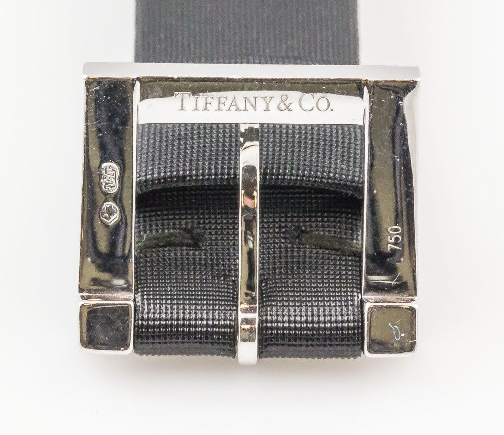 Women's Tiffany & Co. Ladies White Gold Diamond Lucida Quartz Wristwatch For Sale