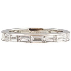 Harry Winston Anillo de Platino con Diamante Baguette de 3,24 Quilates