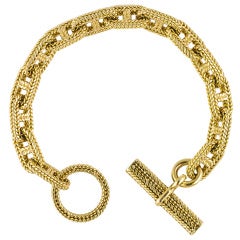 HERMES - Chaine d'Ancre Tresse - Bracelet or à maillons basculants