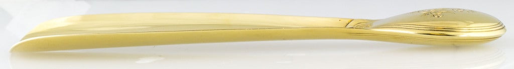 TIFFANY & CO. Art Nouveau Solid Gold Shoe Horn 1