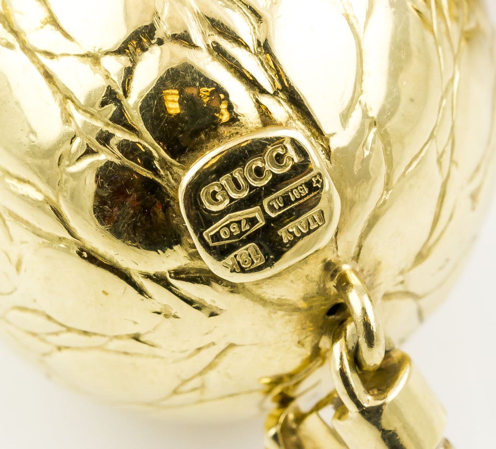 GUCCI Beeindruckende Goldkugel-Halskette 2