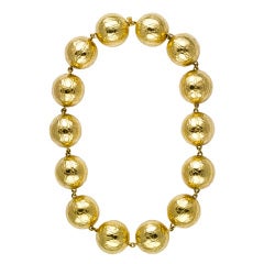 Vintage GUCCI Impressive Gold Ball Necklace