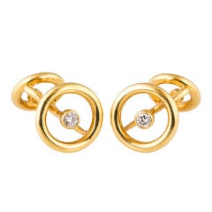 BOUCHERON  Diamond & Gold Cufflinks