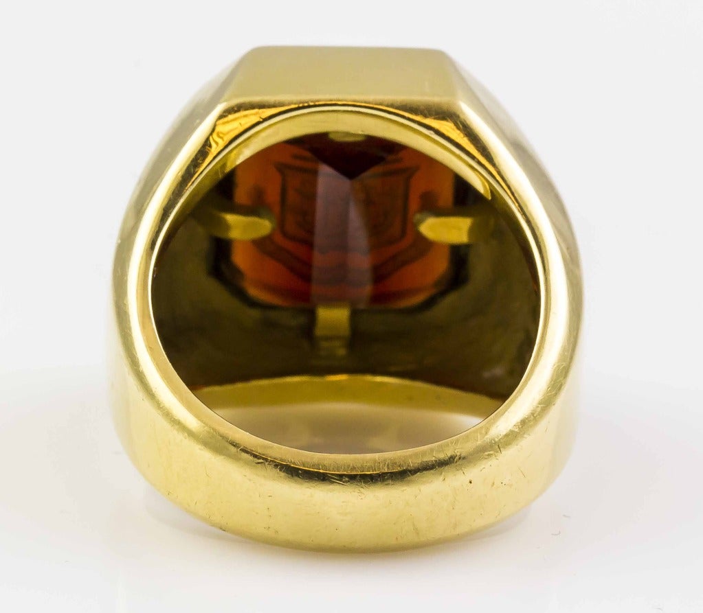 garnet signet ring
