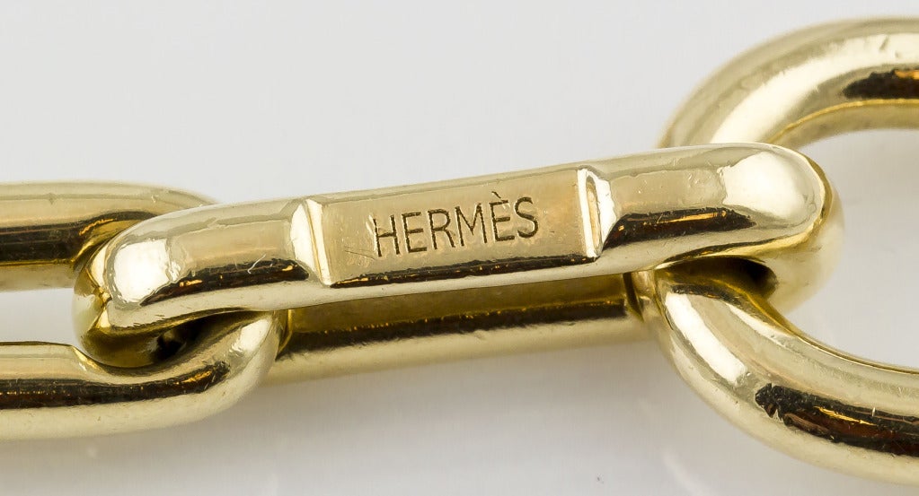 hermes gold link bracelet