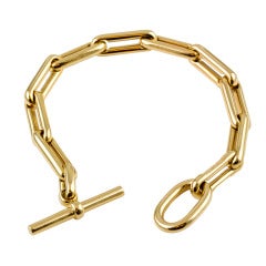 HERMES Gold Toggle Bracelet