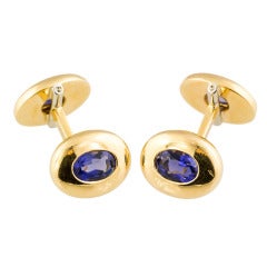 VACHERON CONSTANTIN Sapphire Gold Double-Sided Cufflinks