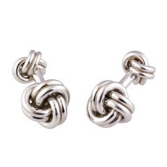 TIFFANY & CO. Platinum Knot Cufflinks